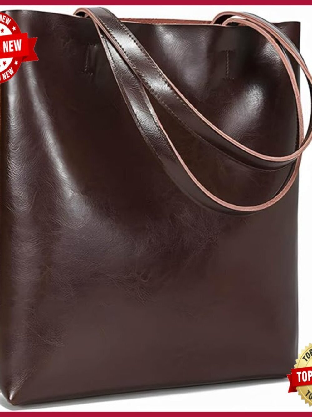 Oversized Leather Tote Bag for Women Work Purse Spacious Professional